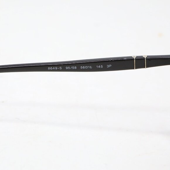 Persol Polarized Sunglasses PO8649S Black/Silver Icons Made in Italy Unisex - Picture 8 of 13